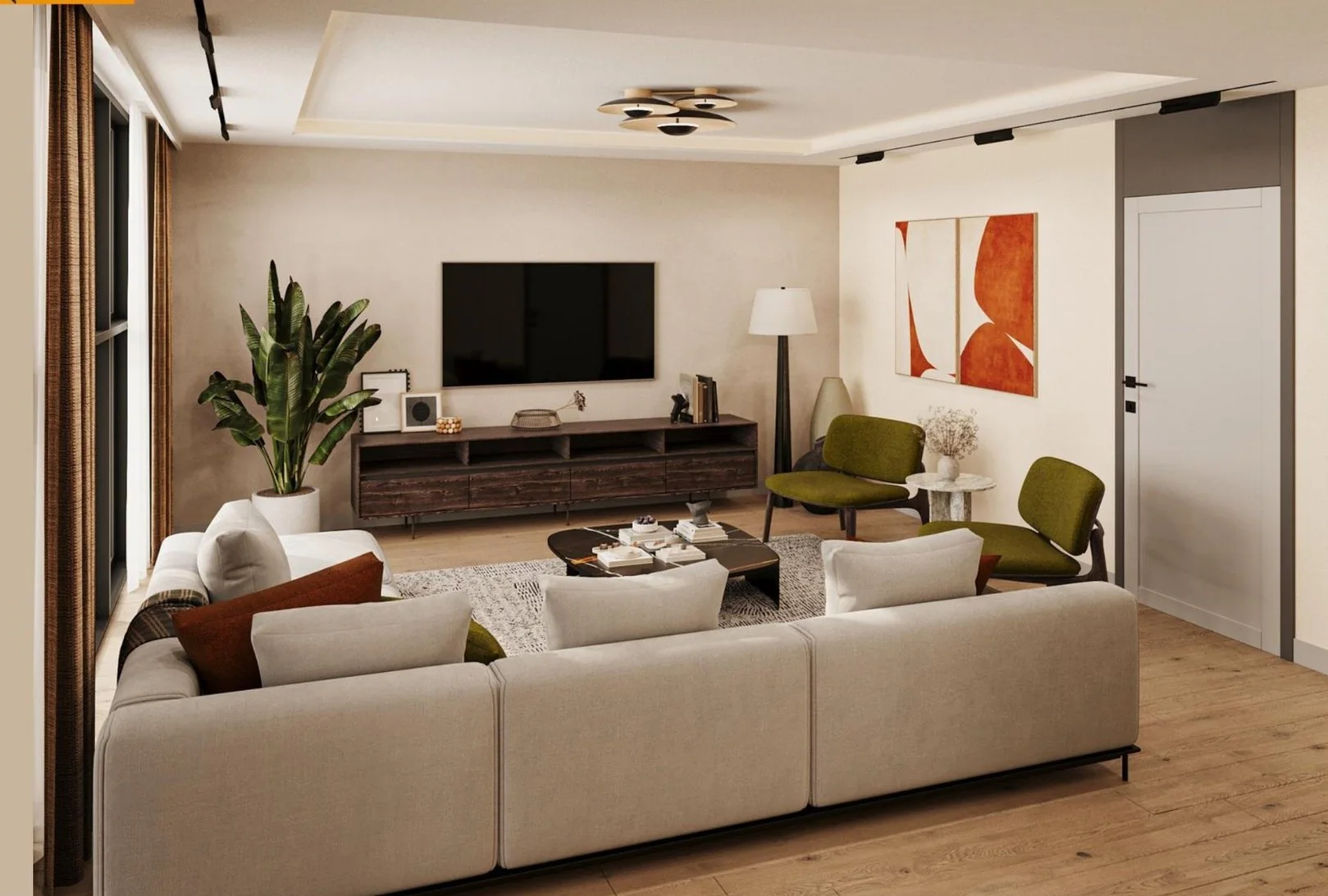Naturköy salon tasarım renderı